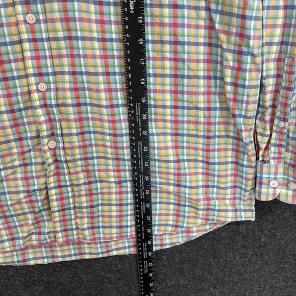 Alan Flusser Shirt Men's Large Multicolor Plaid Button Down Cotton Pocket Casual - Picture 5 of 9